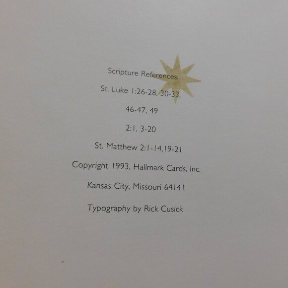 Hallmark The Christmas Story Adapted from the Bible Gospels Book 1993 - Picture 5 of 9